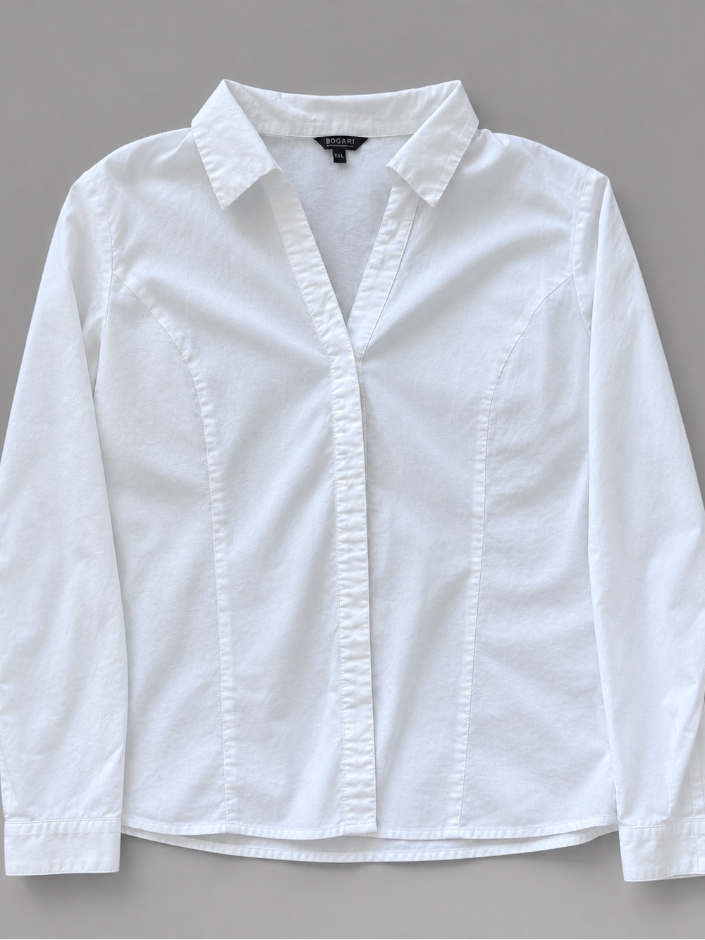Bogart White Button-Front Collared Women's Shirt